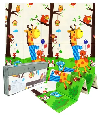Produktbild von Zweiseitige und faltbare Spielmatte für Kleinkinder 200x150 cm