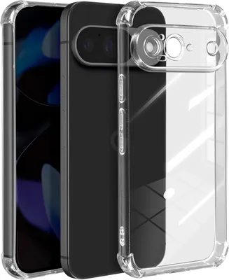 Image de Mayaxess, étui de protection pour Google Pixel 9 / 9 Pro Coins renforcés, Transparent
