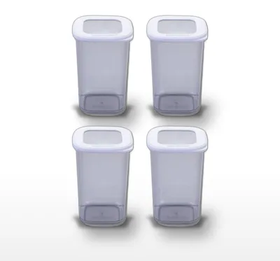 Image de Lot de 4 boîtes hermétiques 1,1L avec 4 ustensiles de cuisine Fackelmann Storage