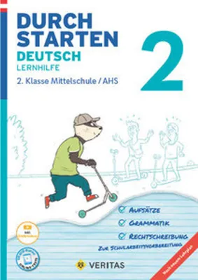 Produktbild von Durchstarten 2. Klasse - Deutsch Mittelschule/AHS - Lernhilfe