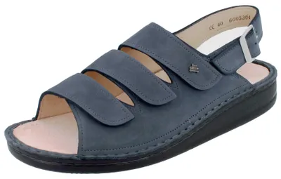 Produktbild von FINN COMFORT Sylt Damen Herren Sandale blau grau Nubukleder - Größe: 41