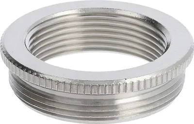 Produktbild von WISKA Reduzierung M/M von M40x1,5 auf M32x1,5 MRM-M40/M32 rund mit Rändel Messing (CuZn) vernickelt Anschlussgewinde