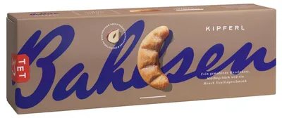 Zdjęcie produktu dla Bahlsen Kipferl o delikatnym smaku waniliowym z cukrem pudrem 125g