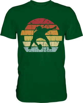 Produktbild von American Football Retro T-Shirt – Bottle Green / S