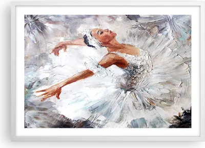 Produktbild von Gerahmtes Poster - Weißer Rahmen - Frau Tanz Ballett Körper - 70x50 cm - Wand Bild - Wanddeko - Wandbilder - Kunstposter - Wandposter - Bilderrahmen - Bilder - Kunstdruck - Wandbild - P2WAA70x50-3101