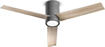 Produktbild von Deckenventilator mit Licht Perenz 7185 GR CT Schwarz - Ø 132 cm, 3 Flügel, 6 Geschwindigkeiten, 40-W-Gleichstrommotor, geräuschlos