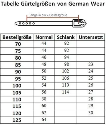 Produktbild von Trachtengürtel Trachten Lederhosen Gürtel ANTIK-Style Braun, Größe:95 cm