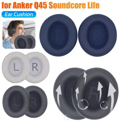 Produktbild von Ersatz-Ohrpolster für Anker Q45 Soundcore Life Headset, Ohrpolster, schützendes Schwarz