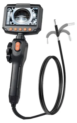 Produktbild von VEVOR Schwenkbare Endoskopkamera mit Licht, zweiwegschwenkbare Endoskopinspektionskamera mit 6,4 mm kleinem Objektiv, 5" IPS 1080P HD Bildschirm, 8-fach Zoom, 8 LED Lichtkamera für Auto, Sanitär (1,5 m)
