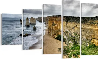 Produktbild von Bild auf Leinwand - Leinwandbild - Strand Ozean Landschaft - 100x60cm - Wand Bild - Wanddeko - Leinwanddruck - Bilder - Kunstdruck - Wanddekoration - Leinwand bilder - Wandkunst - EG100x60-0141