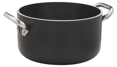 Productafbeelding van Agnelli AL Black ALSA2104SSPI24 kookpan, aluminium, 24 cm diameter, geschikt voor inductiekookplaten, met antiaanbaklaag