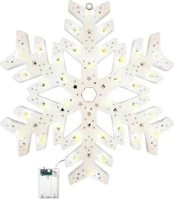 Obrázek produktu pro Verk 26097 Vánoční závěsná LED Sněhová vločka 40 cm, 35 LED, teplá bílá