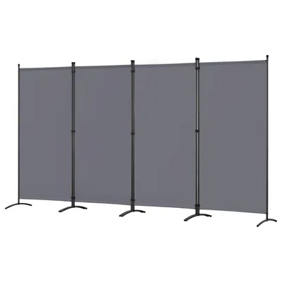 Zdjęcie produktu dla Angel Living 4-częściowy parawan osłaniający balkon Osłona balkonu Parawan Osłona balkonu Parawan Przegroda Pomieszczenie Szary 324x180cm