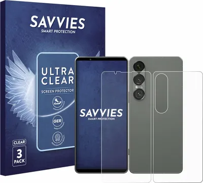 Produktbild von 6x Für Sony Xperia 1 VII (Display+Rückseite) Schutzfolie Savvies Displayschutz Display Schutz Folie Klar Transparent