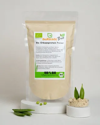 Produktbild von 500 g Bio Erbsenprotein | Pulver | Proteine | Buxtrade | BIO