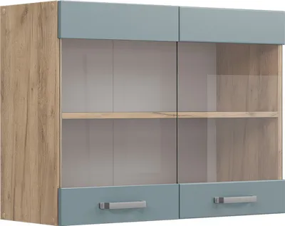 Immagine prodotto di Mobile da cucina in vetro Vicco R-Line Grigio-blu 80 cm, Model 41113