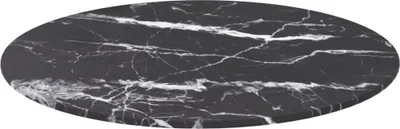Immagine prodotto di Piano del tavolo nero Ø50x0,8 cm in vetro temperato effetto marmo
