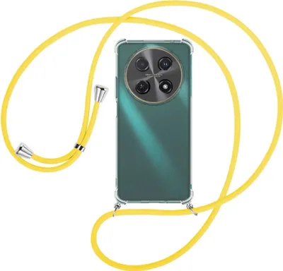 Produktbild von Handykette Backcover-Schutzhülle mit Band (Metall silberfarben) für Huawei nova 12i - gelb