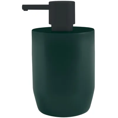 Immagine prodotto di Distributore di sapone Spirella "Jaro" con pompa in acciaio inox Distributore di sapone liquido in porcellana 300ml Resistente e robusto Verde scuro Nero