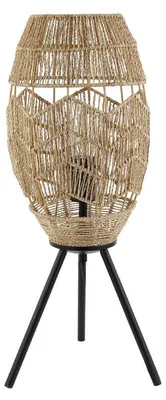 Produktbild von HOME DELUXE Tischlampe aus Jute KIKO - Natur | Boho Tischlampe, Skandi Tischlampe, Jute Tischlampe