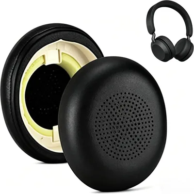 Zdjęcie produktu dla INF Wymienne nakładki na uszy kompatybilne ze słuchawkami Jabra Elite 45H / Jabra Evolve2 65, czarne wymienne nakładki na uszy 1 para Czarny Jabra Elite 45H / Jabra Evolve2 65