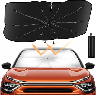 Image de Pare-soleil pour pare-brise de voiture - Protection contre les UV et isolation thermique - 135 x 75 cm
