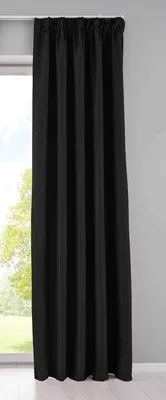 Produktbild von Gardinenbox Vorhang Blickdicht »Newyork« verdeckte Schlaufen Schwarz HxB 225x140