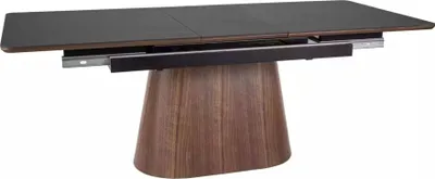 Obrázek produktu pro Rozkládací jídelní stůl 160(200)x90 VALMIR - černý / ořech