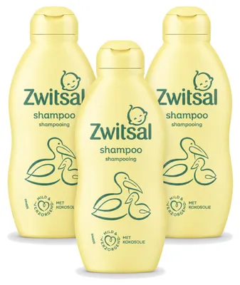 Produktbild von 3 x Zwitsal Babyshampoo - Mild & Pflegend - 200 ml - Vorteilspackung - 3 Stücke