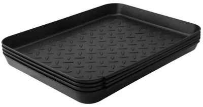 Produktbild von Famanu Schuhablage 4er Set - mit erhöhten Schuhmatten, schwarz