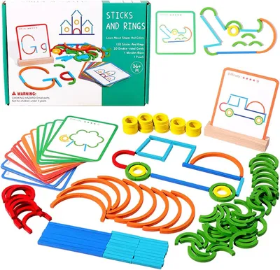 Produktbild von Montessori Spielzeug, Lernspiele, 120 Teile, Holzpuzzle, für Kinder 3-6 Jahre