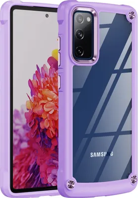 Immagine prodotto di Samsung S20 FE Case, Hybrid trasparente PC TPU paraurti e custodia antiurto per Samsung Galaxy S20 FE/S20 FE 5G/S20 FE 2022 Viola