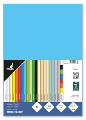 Immagine prodotto di kangaro Carta multifunzione DIN A4 120 g/m² azzurro 100 fogli