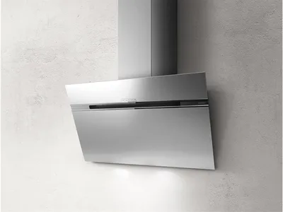 Produktbild von Elica Kopffreihaube Stripe 90 cm breit, weißes Glas incl. Aluminiumfilter