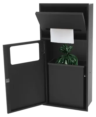 Image de Porte-rouleaux de papier toilette encastrable - Acier inoxydable noir