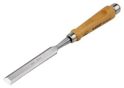 Zdjęcie produktu dla Dłuto EXTOL PREMIUM z wysokiej jakości uchwytem bukowym, 12 mm, długość 275 mm