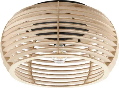 Zdjęcie produktu dla Lampa sufitowa Lindby Ediz, 1-punktowa, E27, drewno, Ø 44,4 cm