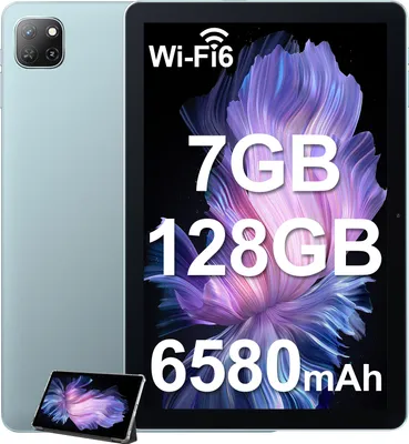Produktbild von OSCAL Pad70 Tablet 10 Zoll mit Hülle, 7GB RAM+128GB ROM, 6580mAh Akku, 13MP Kamera, HD IPS-Bildschirm, Android 12, 2.4G/5G WiFi, Bluetooth 5.0, Blau