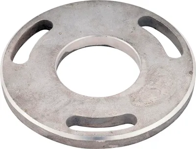 Image de Plaque de sol CROSO avec 3 trous oblongs, ø 100 mm, trou ø 43 mm,acier inoxydable V2A
