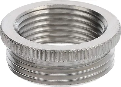 Produktbild von WISKA Adapter M/PG von M25x1,5 auf PG13,5x1,41 MZM-M/PG rund mit Rändel Messing (CuZn) vernickelt Anschlussgewinde