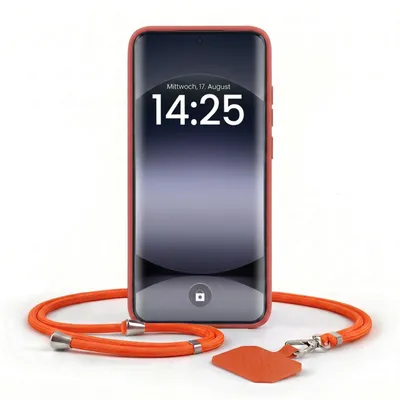 Produktbild von Handyhülle für Xiaomi Redmi Note 15 Pro 5G mit Handykette Band Kordel Hülle Case Schutzhülle Rot