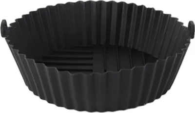 Produktbild von Silikon-Topfablage für Heißluftfritteuse, verhindert Rückstände, BPA-freie Silikon-Fritteuseneinlage, Ersatz für Pergamentpapier, lebensmittelechtes Zubehör für Heißluftfritteusen