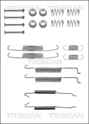 Produktbild von TRISCAN Zubehörsatz Bremsbacken Zubehörsatz Bremsbacken 8105 292547 Hinten für VW POLO (9N)