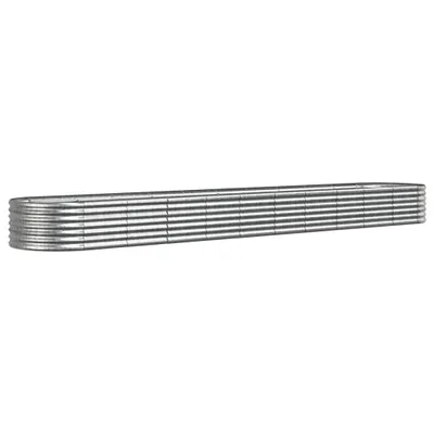 Zdjęcie produktu dla vidaXL Podwyższone łóżko Stal malowana proszkowo 440x80x36 cm Srebrny