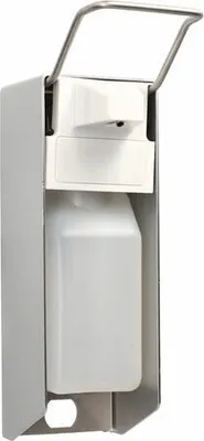 Produktbild von 1x Wandspender 24,2 x 8,3 x 15,5 cm Aluminium 500 ml Kurzarmhebel + Leerflasche