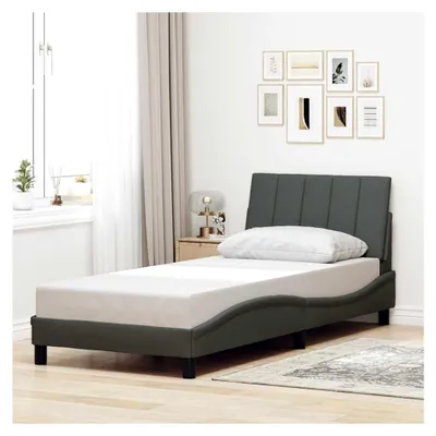Produktbild von Bettgestell ohne Matratze Hanko Dunkelgrau 80x200 cm Stoff