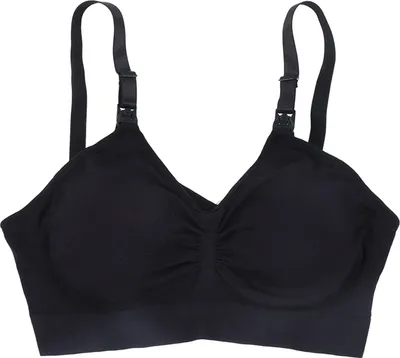 Image de Soutien-gorge d'allaitement sans bretelles, réglable, doux, respirant, pour l'allaitement pendant la période postnatale, noir, taille M