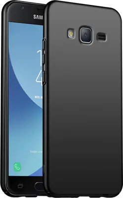 Produktbild von Handy Hard Case für Samsung Galaxy J1 2016 Hülle Slim Cover Matt Schutzhülle, Schwarz