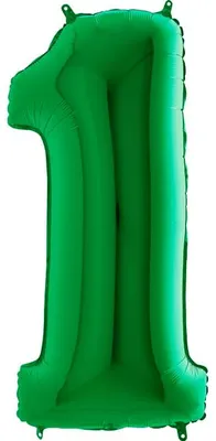 Immagine prodotto di Pallone gonfiabile numero 1 verde 102cm extra large