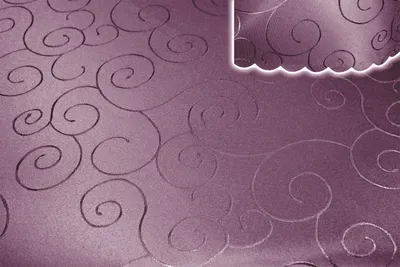 Produktbild von Tischdecke lila 130x300 cm eckig damast Ornamente bügelfrei fleckenabweisend